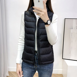 TECTOP/探拓冬季羽绒服女白鸭绒马甲背心保暖轻盈无袖外套坎肩 L D208106YD豆绿