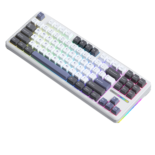 AULA 狼蛛F87 87键有线机械键盘星际迷航灰木轴V3 RGB 【报价价格评测