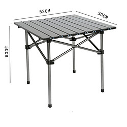 绿拾光（LVDAYS）户外折叠桌野餐桌 碳钢-银彩色方桌-53*50*50CM