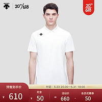 DESCENTE迪桑特 TRAINING系列 男子 短袖POLO衫 D3291TPS91C WT-白色 2XL(185/104A)