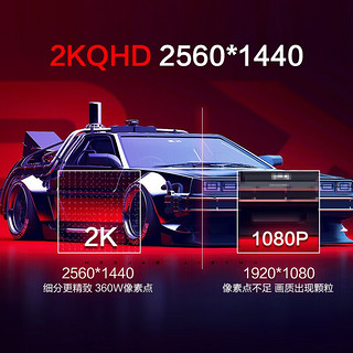 HKC 惠科 27英寸显示器 2K满血版180Hz IPS10.7亿色 HDR400 GTG1ms 电竞屏 新款/神盾MG27Q