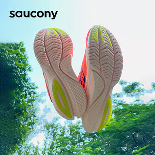 Saucony索康尼KINVARA 菁华13跑步鞋男女轻量透气减震回弹跑鞋 37.5 日光配色（女款）