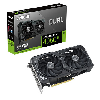 ASUS 华硕 DUAL GeForce RTX4060TI-O8G 显卡 8GB 黑色