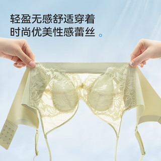 猫人（MiiOW）内衣女文胸夏季薄款兔耳杯无钢圈文胸小胸聚拢胸罩性感蕾丝内衣