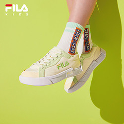 FILA 斐乐 KIDS斐乐童鞋儿童帆布鞋2023夏季新款男女童板鞋休闲小白鞋