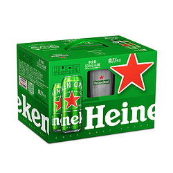 Heineken 喜力 啤酒Heineken 经典风味黄啤听装 500ml*6听经典听（非原箱）
