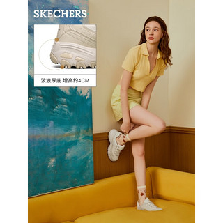 斯凯奇（Skechers）珠珠熊老爹鞋女士运动鞋子厚底增高经典黑白色春149463 乳白色/OFWT 35.5 正常码，脚背宽高选大半码