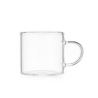 美斯尼小茶杯玻璃品茗杯家用带把手主人杯耐热功夫茶具玻璃小品杯 直觉品杯透明 100ML