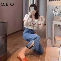 OEC 女士开叉牛仔裤