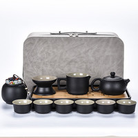 兿凡臻品便携式户外旅行功夫茶具套装带竹制茶盘旅行包整套快客杯茶壶茶杯 西施壶11头旅行套装(带礼盒)