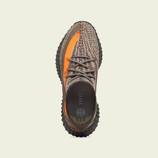 adidas ORIGINALS Yeezy Boost 350 V2 中性休闲运动鞋 HQ7045 深军绿/浅灰/橙色 42.5