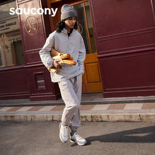 saucony 索康尼 复古休闲鞋男女同款夏季运动鞋子JAZZ RENEW吴念真 白灰-2 40.5