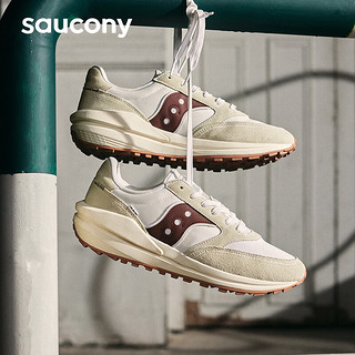 saucony 索康尼 复古休闲鞋男女同款夏季运动鞋子JAZZ RENEW吴念真 白枣红-1 40