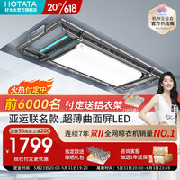 HOTATA 好太太 好太电动晾衣架智能晾衣机隐形阳台晾衣架照明室外自动隐藏式晾衣服架 深空灰+照明除菌+