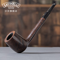 沙芬(SAVINELLI)瓦雷泽石楠木烟斗803直式烟斗烟包套装 意大利进口新手超值套装