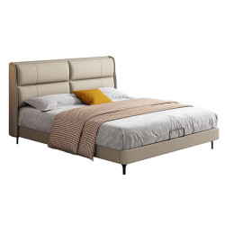 AHOME A家家具 现代简约意式主卧储物软靠真皮床 FAA028 1.5米架子单床