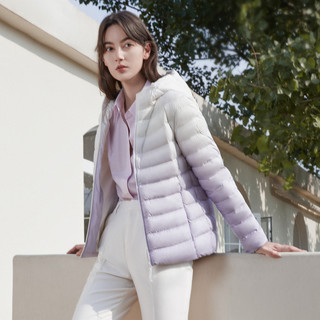 波司登羽绒服女2021冬季休闲舒适轻薄立领短款外套 155/80A 燕麦色7185