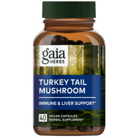 Gaia Herbs 火鸡尾蘑菇素食胶囊 40粒 支持健康的肝功能