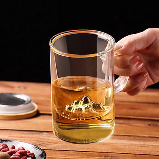 BAIJIE 拜杰 茶杯 过滤茶水分离耐热玻璃水杯子泡茶杯喝水杯 带盖观山杯 500ml