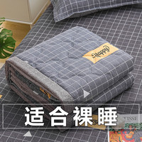 洛贝奇 空调被夏被简约纯色水洗棉夏凉被子可水洗单人学生夏天薄被芯双人 北欧格BD 150*200cm