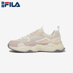 FILA 斐乐 韩国直邮复古跑步鞋 透气轻便网眼男女运动鞋情侣鞋1RM02053F 155白拼粉色 230(36.5码)