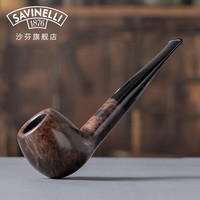 沙芬(SAVINELLI)瓦雷泽石楠木烟斗207小号烟斗烟包套装 意大利进口新手超值套装