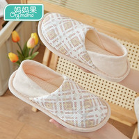 妈妈果（org.mama）月子鞋夏季孕妇拖鞋防滑软底产妇产后鞋春秋包跟厚底春夏大码5月 菱形格_棕色 36-37