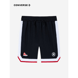 匡威（Converse）儿童装篮球短裤2023夏季新款男童女童大童宽松运动休闲五分裤 正黑色 120/56