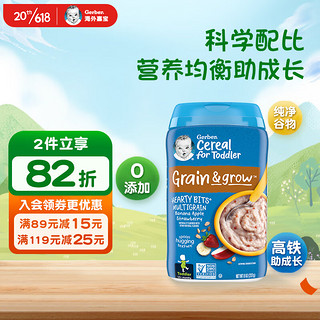 Gerber 嘉宝 米粉 美版 4段 香蕉苹果草莓混合谷物味 227g