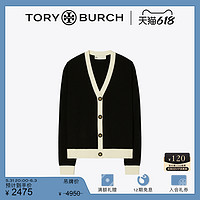 TORY BURCH 撞色针织开衫 142492