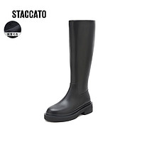 STACCATO 思加图 2022冬季新款时尚长靴厚底时装靴高筒靴女皮靴T6902DG2