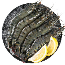 鲜京采 单冻黑虎虾 净重1kg（31-40只）