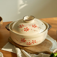 肆月日式炖锅砂锅家用燃气灶耐高温炖煮焖烧神器陶瓷汤锅干烧不裂