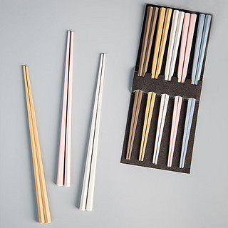 karphome日本进口彩色耐热防霉筷子日式家用PBT筷分餐一人一筷可洗碗机 彩色筷子
