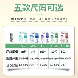 益百年经济装成人拉拉裤 老年人尿不湿孕产妇内裤式纸尿裤活动裤 S10片(臀围70-90cm)
