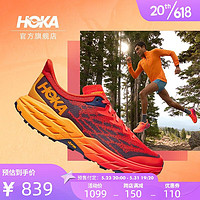 HOKA ONE ONE 男女鞋飞速羚羊5越野跑步鞋Speedgoat5网面减震透气 假日红/镭射黄-男 42/265mm