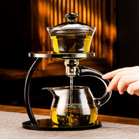 介屋 茶壶茶具套装家用功夫玻璃茶杯泡茶壶全自动泡茶神器整套茶水分离 登高懒人茶具(烟灰) #3