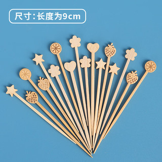法禧龙（Faxilon）竹木水果叉子一次性水果签家用蛋糕叉甜品叉零食点心叉50支装
