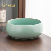 榜盛汝窑茶洗杯洗水洗水孟大小号茶渣缸陶瓷茶具配件洗茶器建水 匠心天青汝窑茶洗-大号