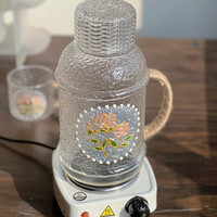肆月复古手绘凉水壶杯套装耐高温轻奢高颜值家用冷水壶可明火加热