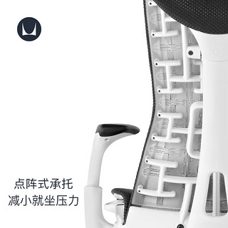 赫曼米勒 Embody Balance 人体工学椅 碳黑色-白背 钛合金脚