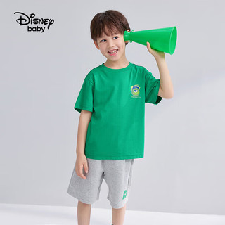 Disney 迪士尼 六一童装儿童男童速干短袖套装撞色T恤中短