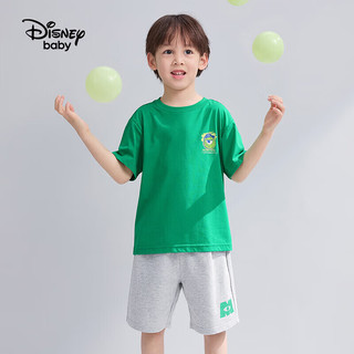 Disney 迪士尼 六一童装儿童男童速干短袖套装撞色T恤中短