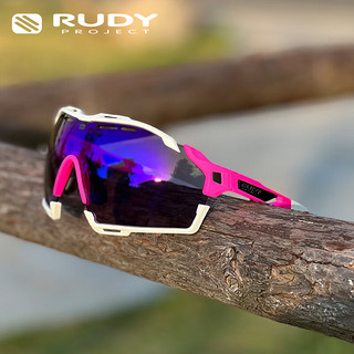 RUDY PROJECT 骑行眼镜光感变色太阳镜男女运动日夜可用护目镜小脸神器CUTLINE 元气粉/白/光致变色镀膜紫