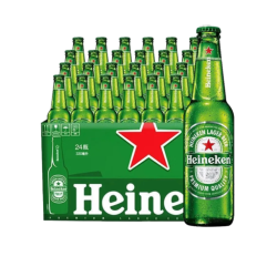 【省393元】喜力啤酒_heineken 喜力 经典11.4°p黄啤 330ml*24瓶多少