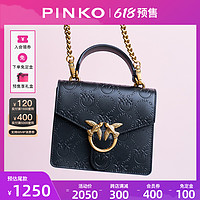 PINKO 品高 燕子包包女浮雕印花金属链单肩斜挎燕子小方包