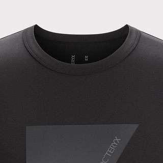 ARC'TERYX始祖鸟 CAPTIVE ARC'POSTROPHE  透气 男子 棉质短袖T恤 BLACK/黑色 S