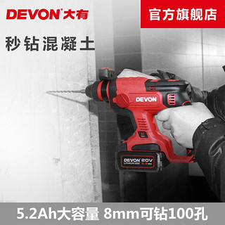 DEVON 大有 DRH+DAG-4.0 电锤角磨组合 双电标充