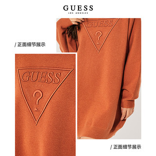 GUESS女倒三角LOGO时尚学院运动风连衣裙W1PK79KB5G0 G720-蓝色 M （165/84A）