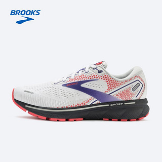 BROOKS 布鲁克斯 舒适缓震春季平衡官方透气运动鞋跑鞋 Ghost 14幽灵 白色/自由紫/红桃色 38.5